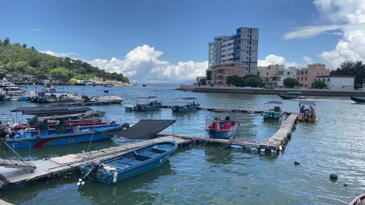 海湾美景 海边 蓝蓝的海水 视频