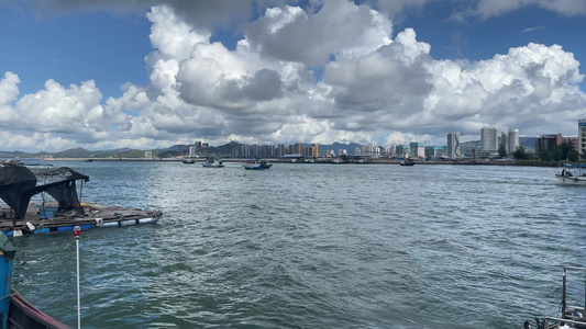 海湾美景 海边 蓝蓝的海水 视频