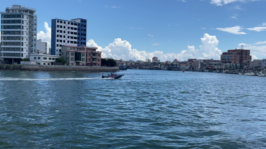 海湾美景 海边 蓝蓝的海水 视频