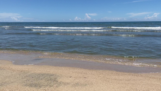 海湾美景 海边 蓝蓝的海水 视频