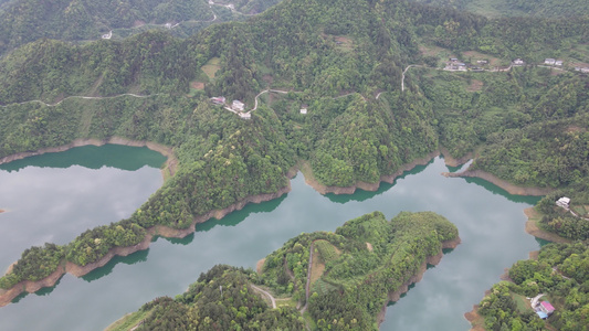 湖北恩施车坝河水库风景水资源视频