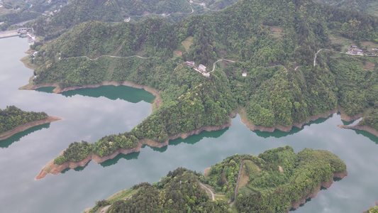 湖北恩施车坝河水库风景水资源视频