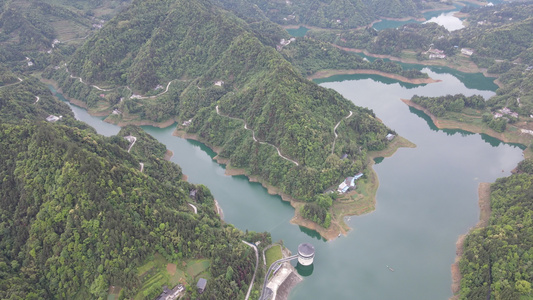 湖北恩施车坝河水库风景水资源视频