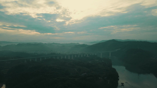 山川河流自然风光航拍视频