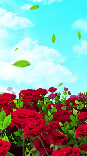 唯美玫瑰花背景视频素材玫瑰花舞台背景30秒视频