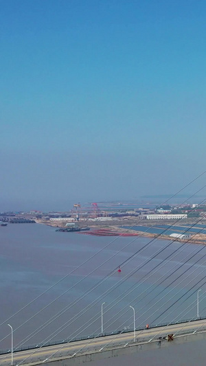 山东威海的跨海大桥航拍28秒视频