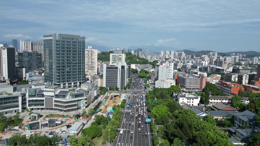 航拍福州城市建设福州风光视频