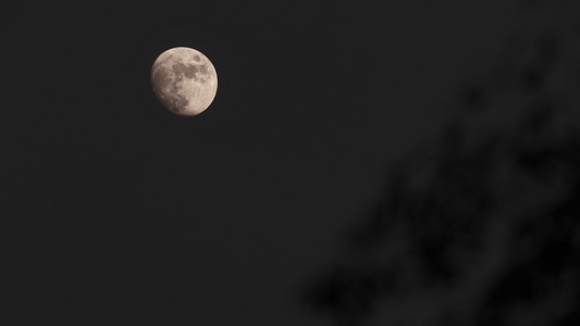 4K夜晚的月亮延时摄影空镜视频