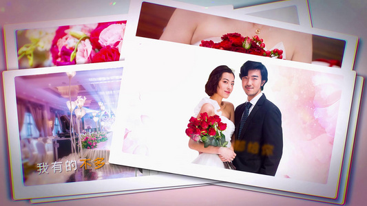 简洁浪漫婚礼纪念册AE模板视频