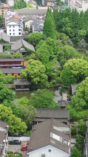 江南园林绍兴沈园航拍视频绍兴旅游49秒视频