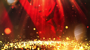 大屏幕年度颁奖晚会光效金色LED素材40秒视频