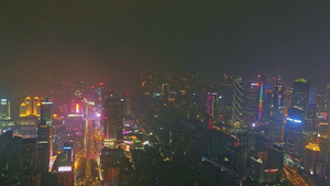 广州CBD夜景4k航拍20秒视频