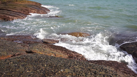 大海 海边 海水波浪视频