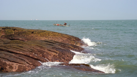 大海 海边 海水波浪视频