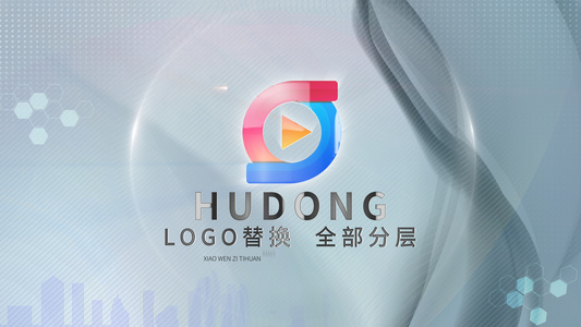 简洁质感LOGO演绎片头AE模板视频