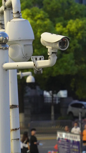 城市街头交通天眼摄像机摄像头治安安全警用素材合集交通素材视频
