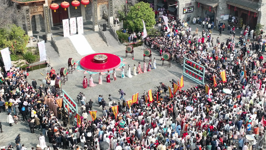 武汉第四届汉口里花朝节开幕表演视频