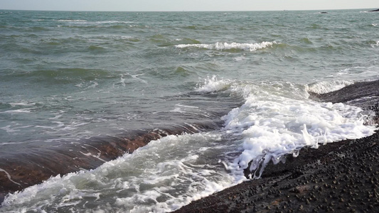 大海 海边 海水波浪视频