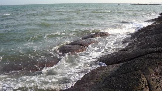 大海 海边 海水波浪视频