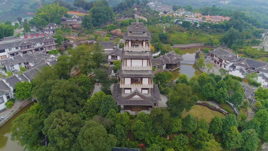 坝上桃花坞景区航拍视频