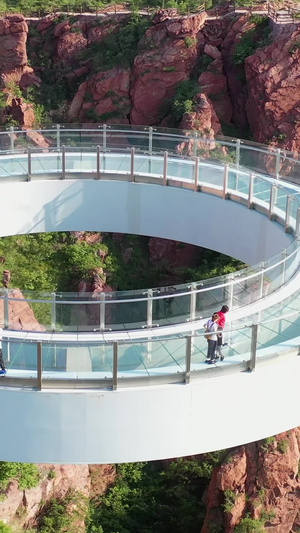 河南郑州伏羲山玻璃环廊郑州航拍31秒视频
