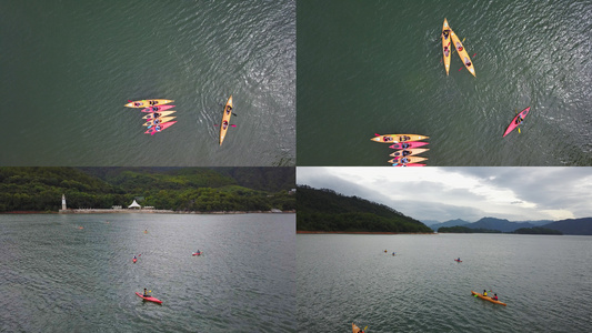 【旅游宣传片】4K浙江杭州千岛湖皮划艇合集视频