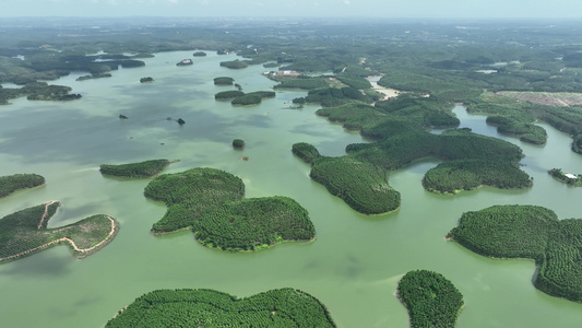 4k广西北海洪潮江水库视频