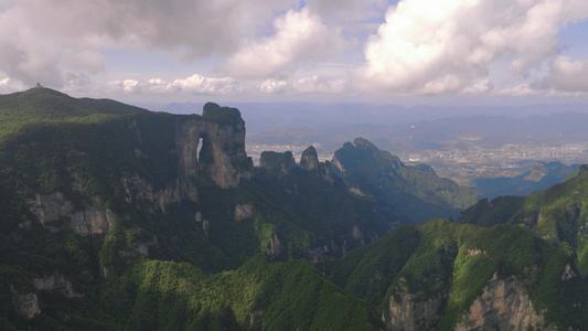 湖南张家界天门山5A景区航拍视频