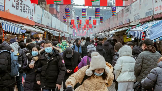 沈阳西塔朝鲜族商业街韩式小吃街视频