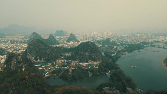 广西桂林山水风光航拍视频