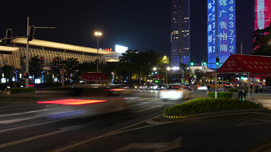 城市夜晚车流视频