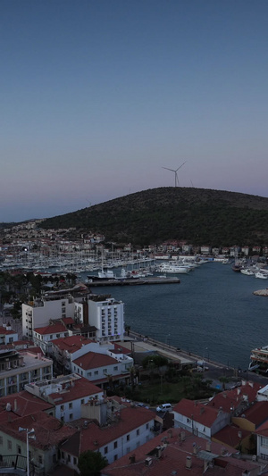 土耳其爱琴海阿拉恰特城市日出延时视频希腊风情16秒视频