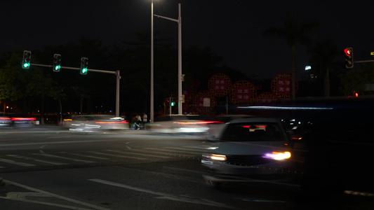 城市夜晚车流视频