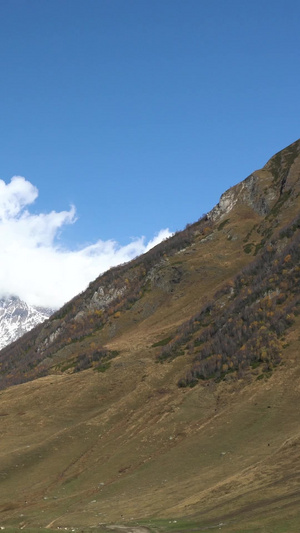 格鲁吉亚高加索山脉延时旅游鲁吉亚地标20秒视频