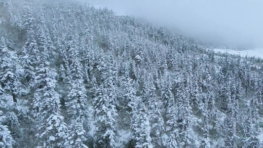 雪山雪景航拍气势磅礴视频