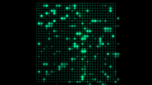 科技网格方块随机变化HUD视频