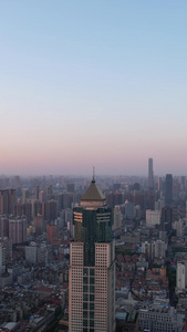 航拍城市天空自然长江江景天际线高楼街景素材云朵素材视频