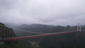 航拍湖南5A级旅游景区矮寨大桥4k素材55秒视频