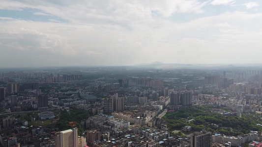 航拍湖南衡阳城市风光视频