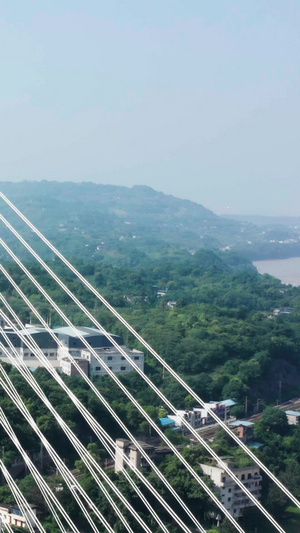 航拍高铁过重庆白沙沱高架桥航拍素材68秒视频