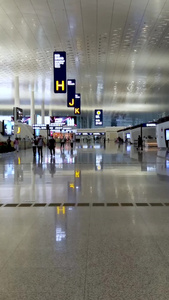 国内机场出发大厅视频素材飞机场视频
