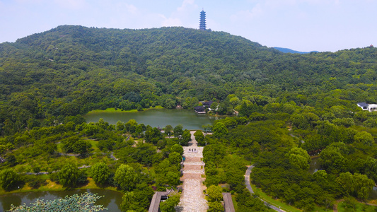 张家港4A风景区香山风景区全景航拍合集4K视频