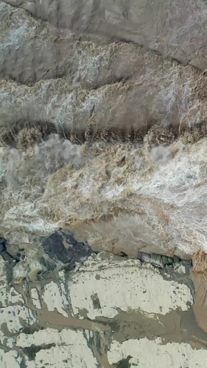 黄河壶口瀑布航拍视频自然风光40秒视频