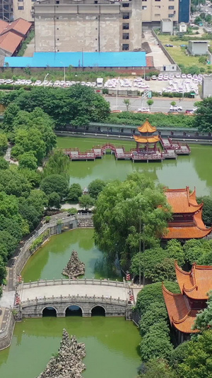 长沙开福寺古建筑长沙城市风光33秒视频