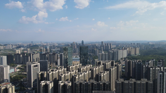 广西南宁城市高楼建筑航拍视频
