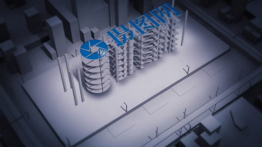 3D三位立体城市街道建筑标志展示AECC2015模板视频