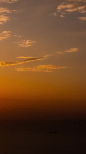 海边夕阳落日延时18秒视频