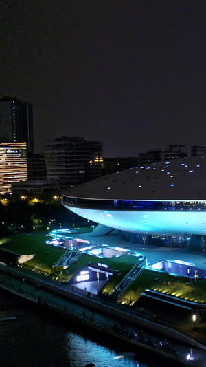 上海奔驰文化中心航拍上海空境29秒视频