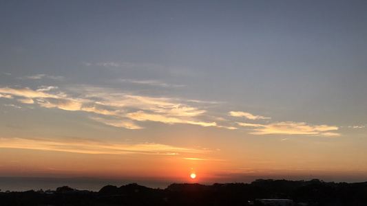 海滩夕阳[海滨浴场]视频