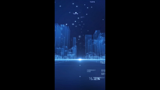 蓝色科技粒子背景视频